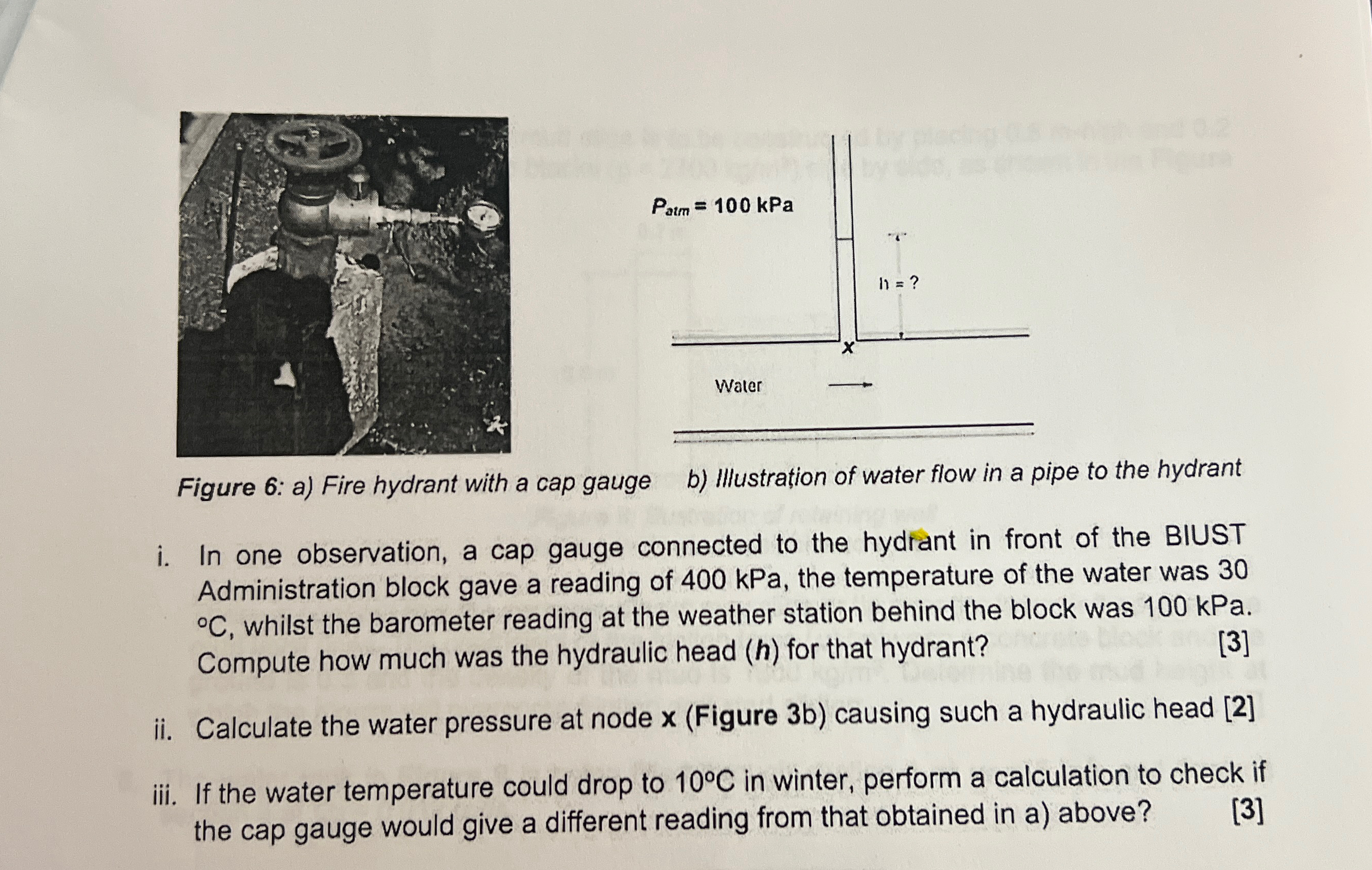 Figure 6 : a ) Fire hydrant with a cap gauge b )