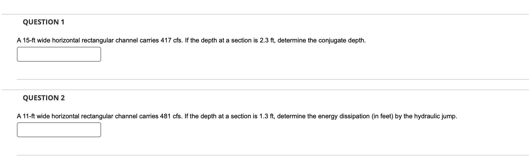 QUESTION 1 A 1 5 - f t wide horizontal