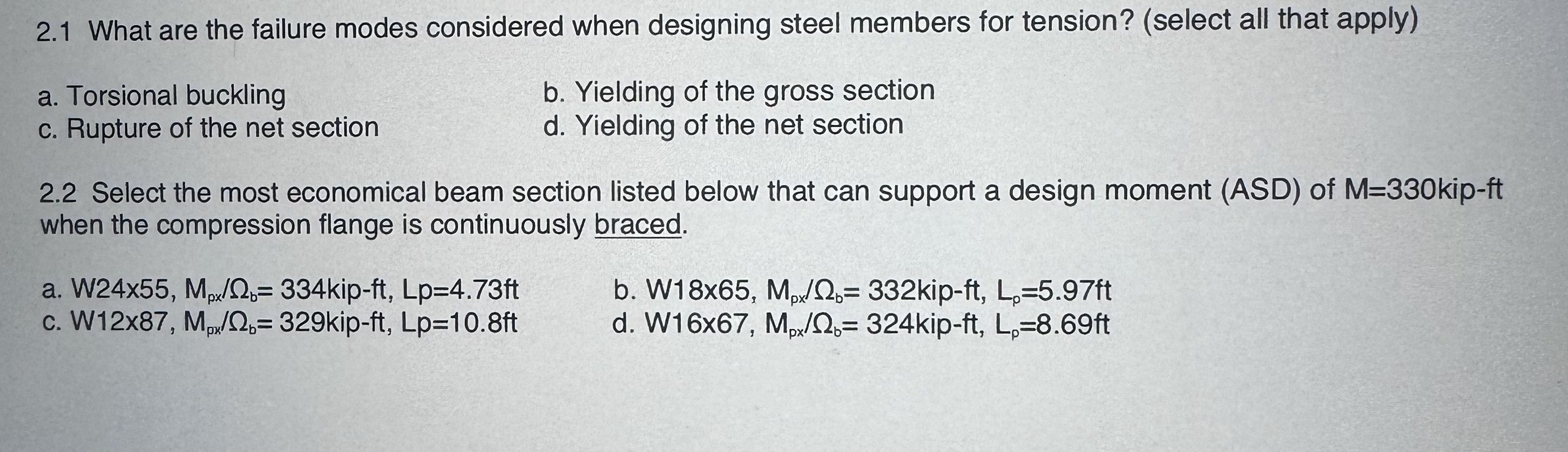 2 . 1 What are the failure modes considered when