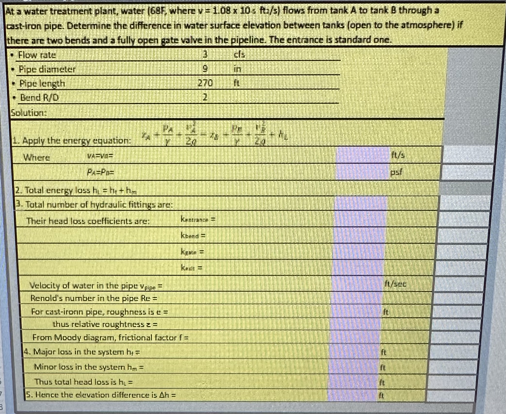 At a water treatment plant, water ( C 8 F , where