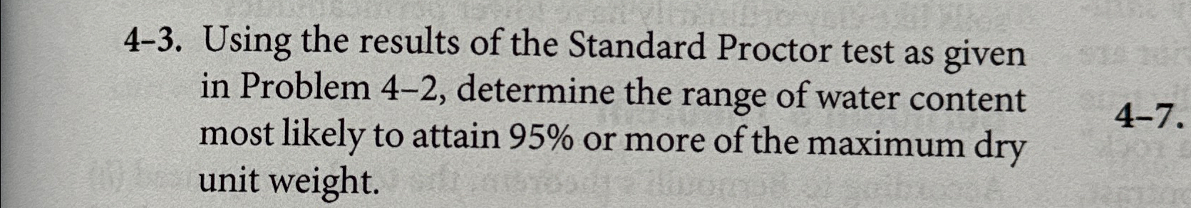 4 - 3 . Using the results of the Standard Proctor