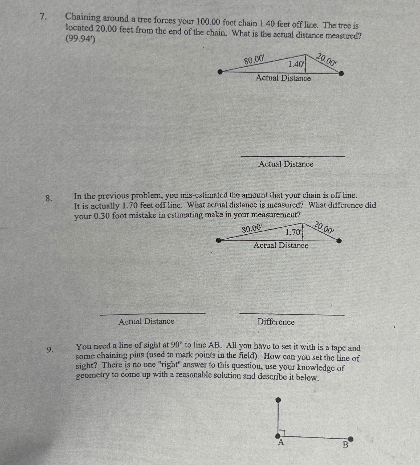 You are measuring a slope distance of 3 9 8 . 5 7
