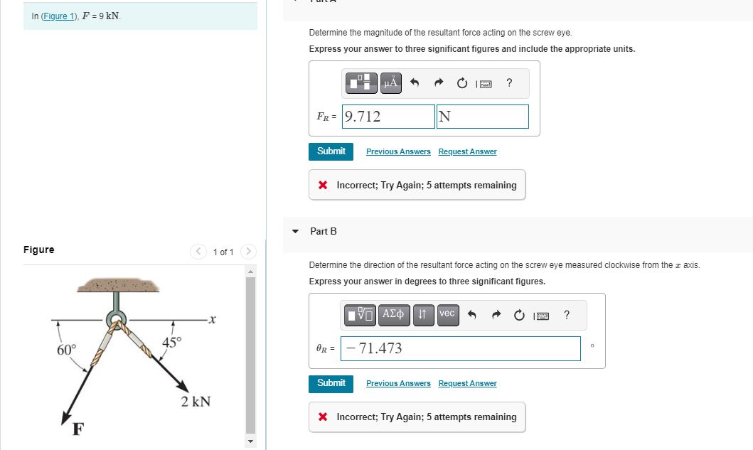 In ( Figure 1 ) , F = 9 k N . Figure 1 of 1 1 of