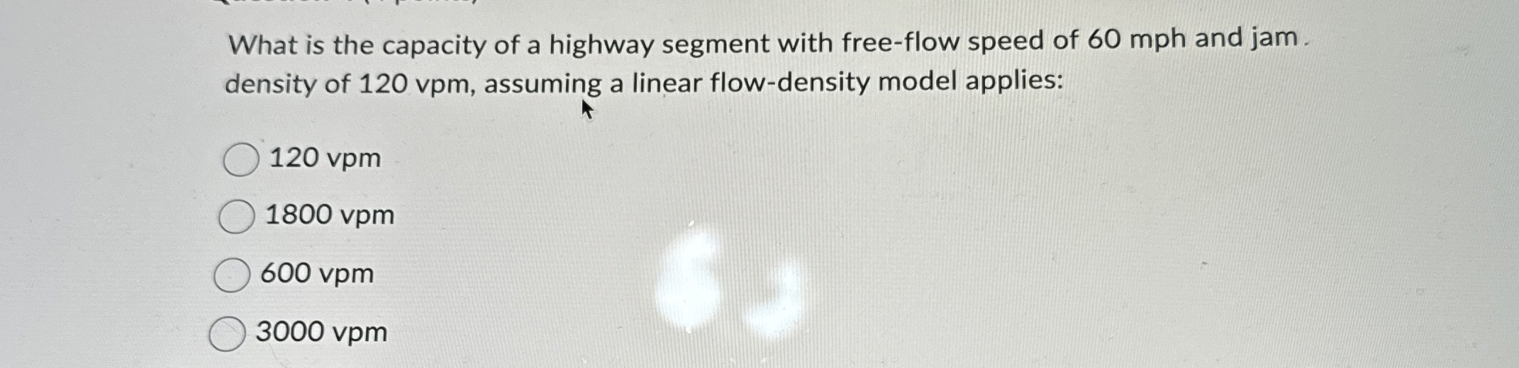 What is the capacity of a highway segment with