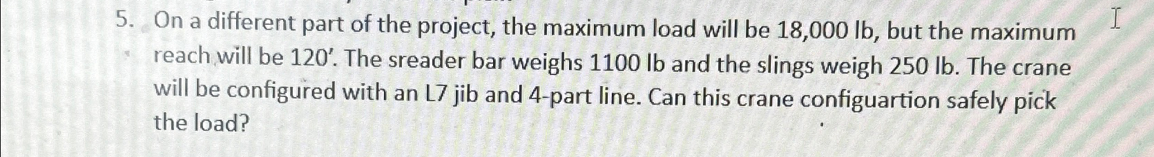 On a different part of the project, the maximum