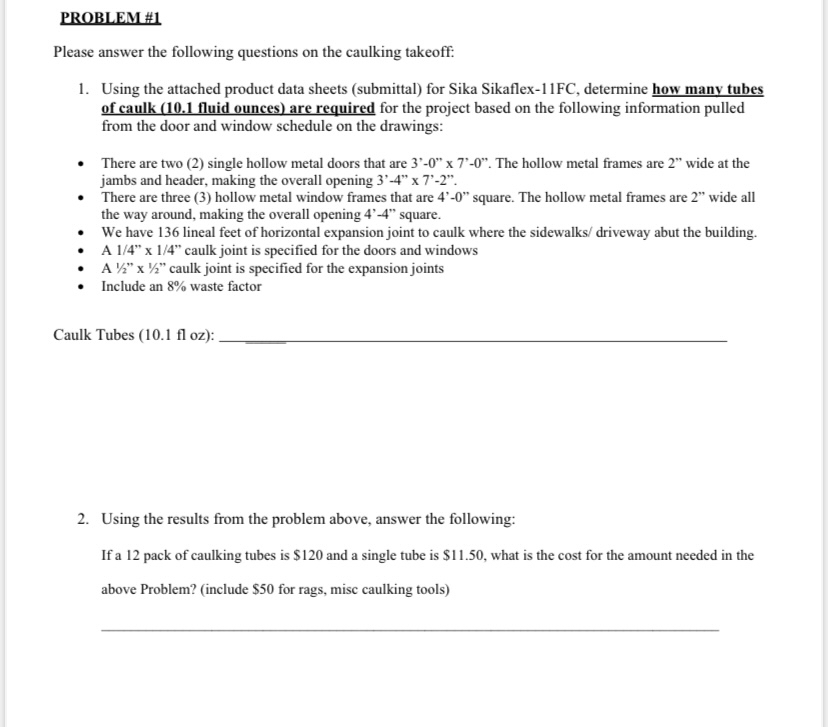 PROBLEM# 1 Please answer the following questions