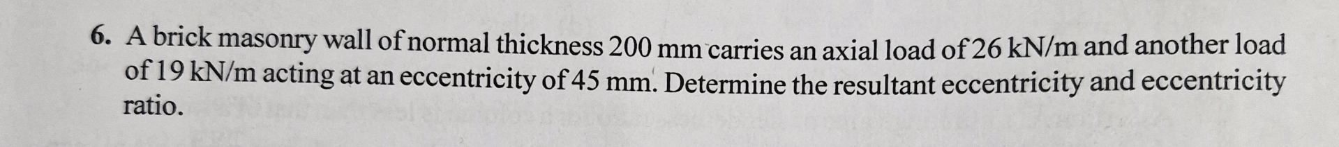 A brick masonry wall of normal thickness 2 0 0 m