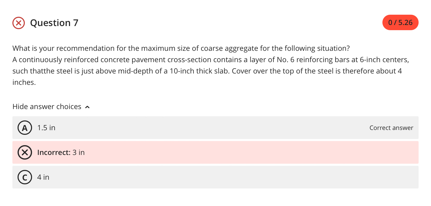 Question 7 What is your recommendation for the