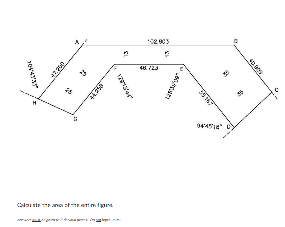 Calculate the area of the entire figure. Answers