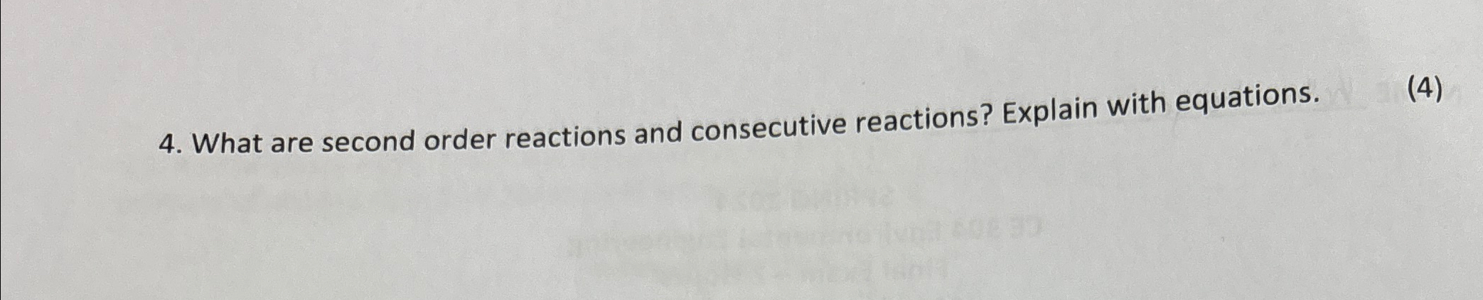 What are second order reactions and consecutive