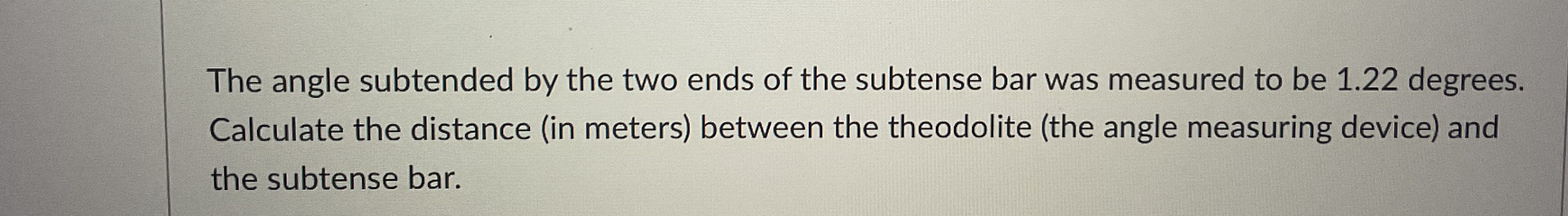 The angle subtended by the two ends of the