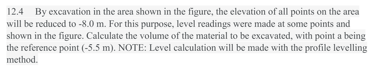 1 2 . 4 By excavation in the area shown in the