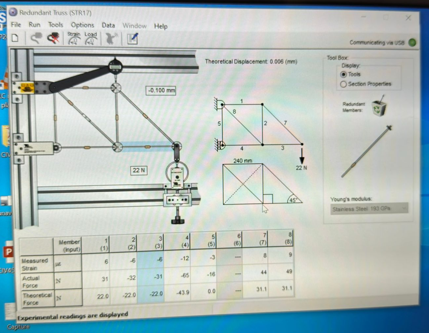 Free body diagram of the truss is given and
