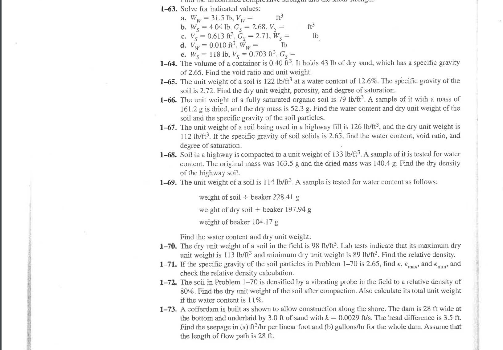 1 - 6 3 . Solve for indicated values: a . W W = 3