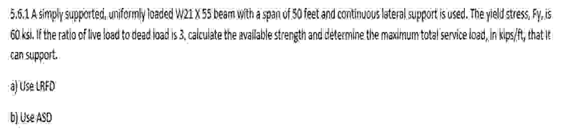 5 . 6 . 1 A simply supported uniformlyloaded W 2