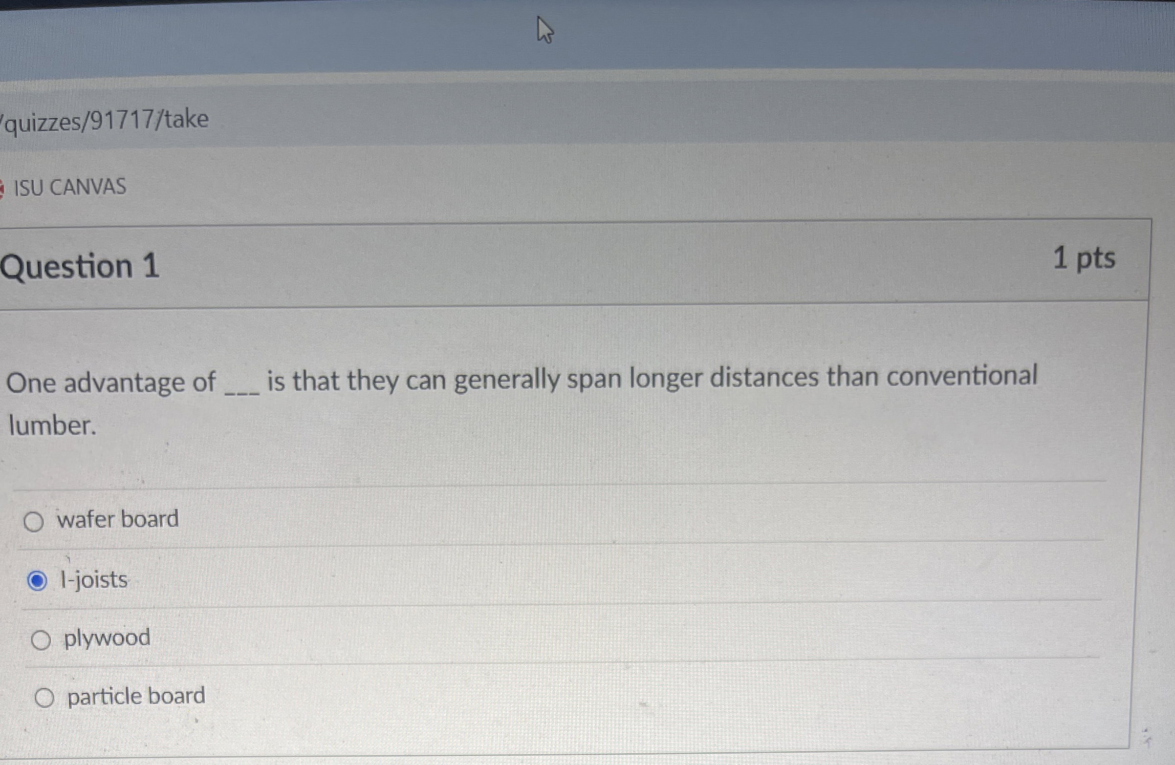 Question 1 One advantage of is that they can