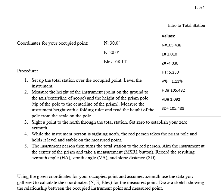 Intro to Total Station Coordinates for your