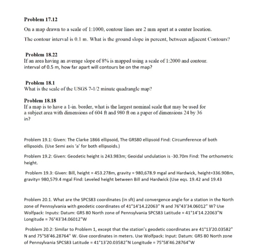 Problem 1 7 . 1 2 On a map drawn to a scale of 1