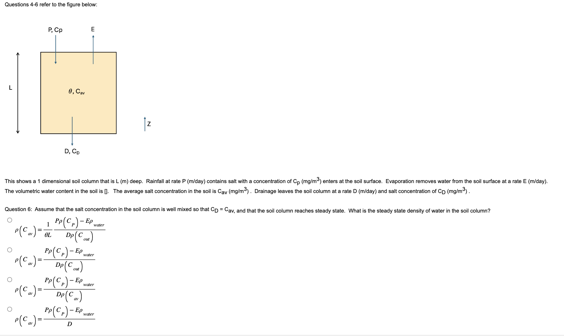 Questions 4 - 6 refer to the figure below: The