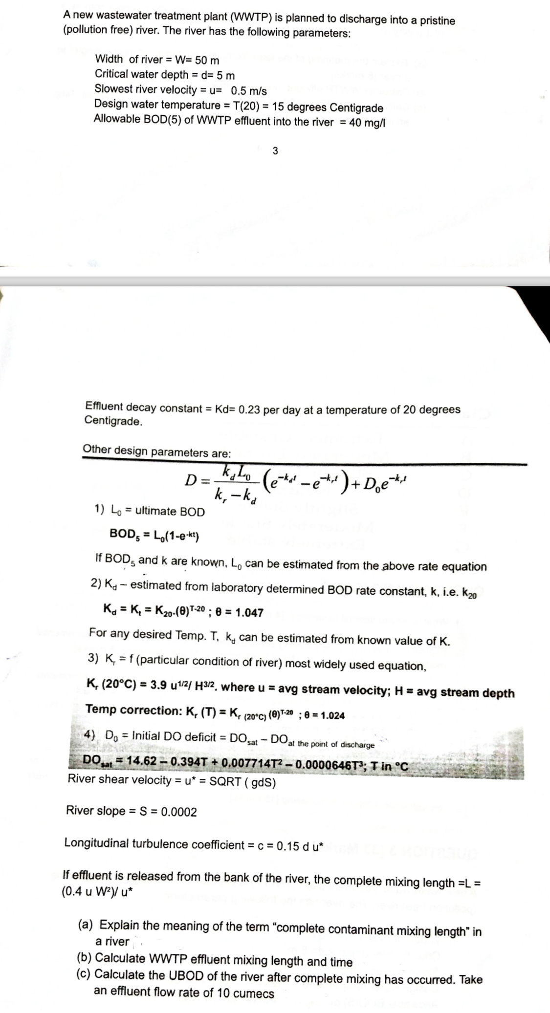 A new wastewater treatment plant ( WWTP ) is