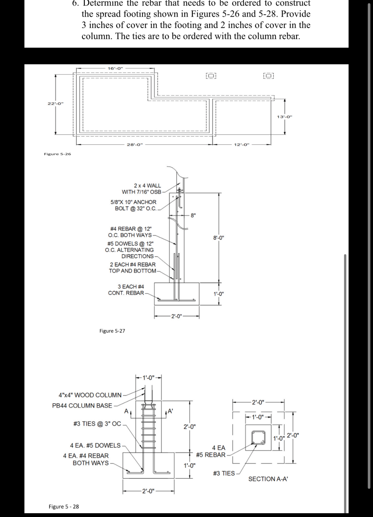 Determine the rebar that needs to be ordered to