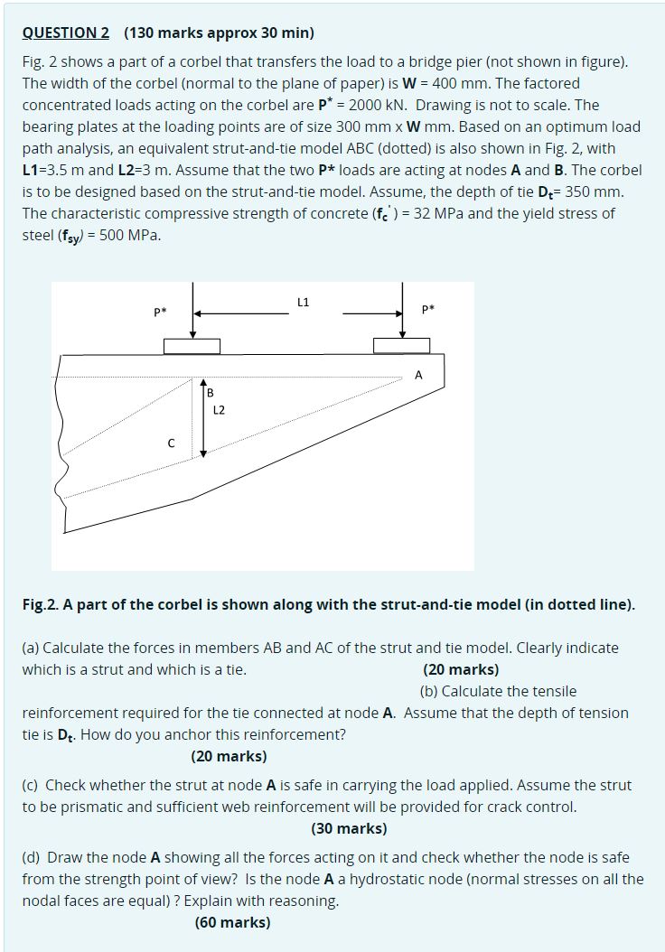 QUESTION 2 ( 1 3 0 marks approx 3 0 min ) Fig. 2