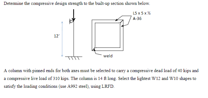 answer all plsDetermine the compressive design