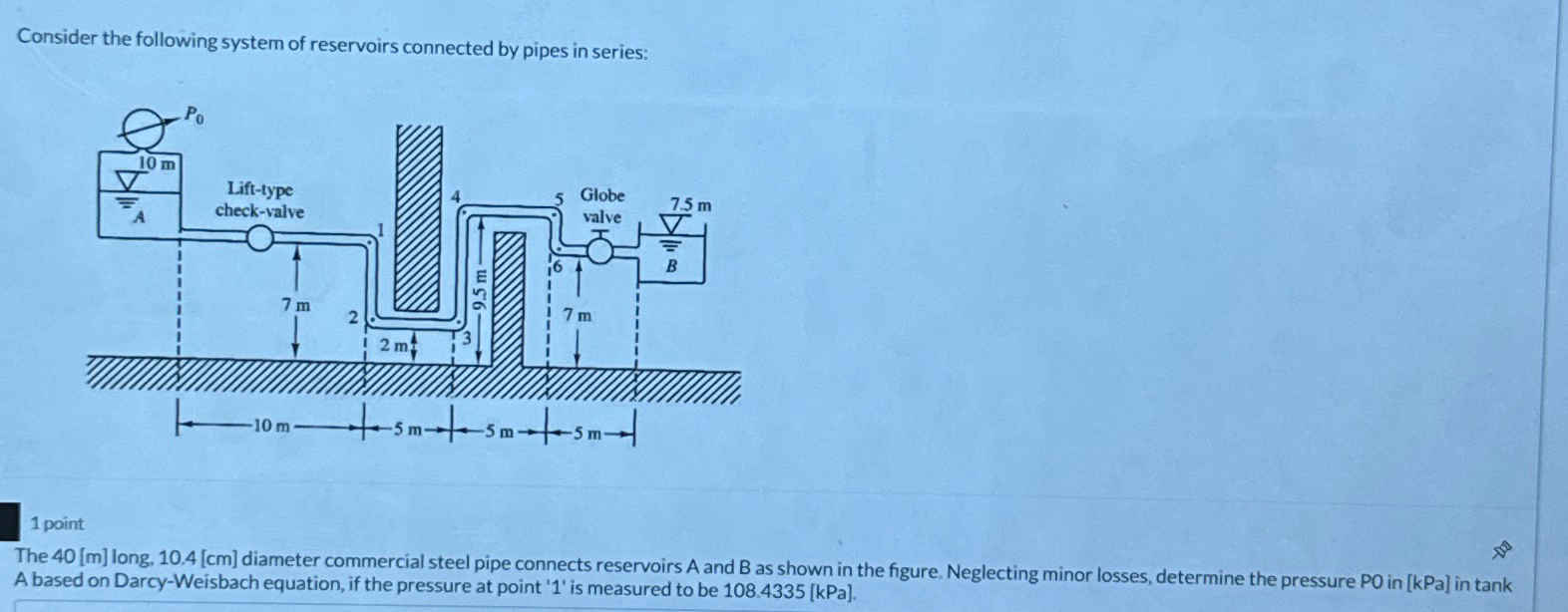 Consider the following system of reservoirs