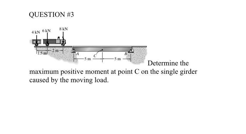 QUESTION # 3 etermine the maximum positive moment
