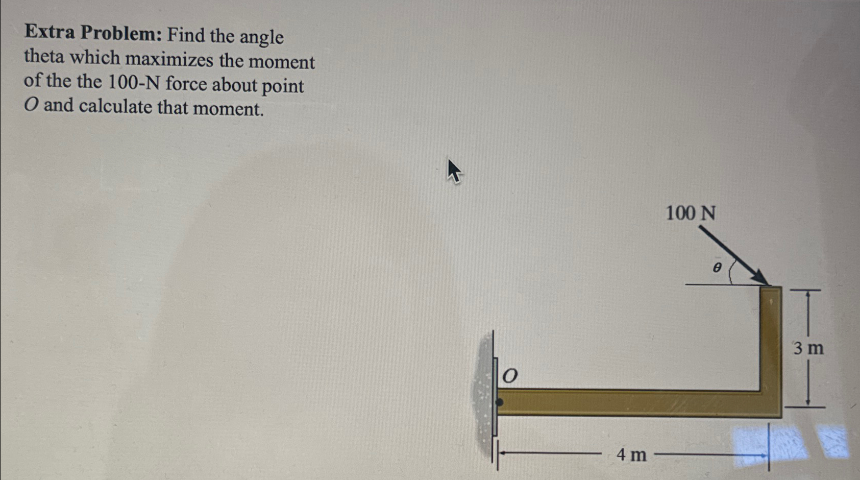 Extra Problem: Find the angle theta which