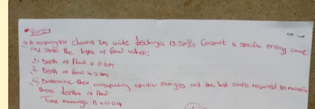 Quers as a rectangular chonnei 3 m wide