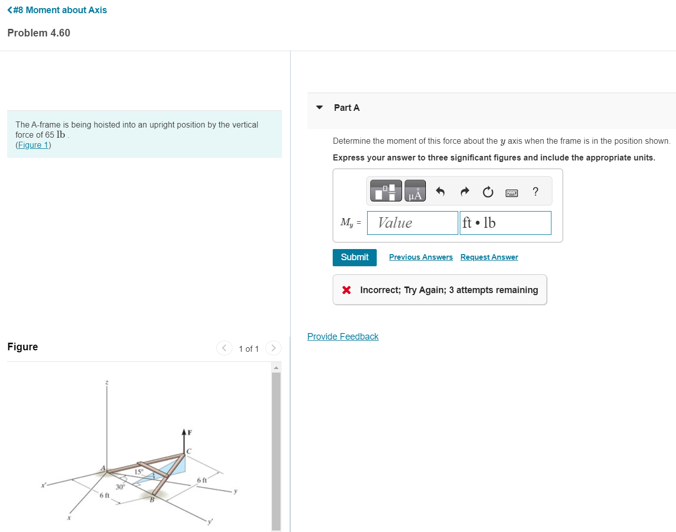 The A - frame is being hoisted into an upright