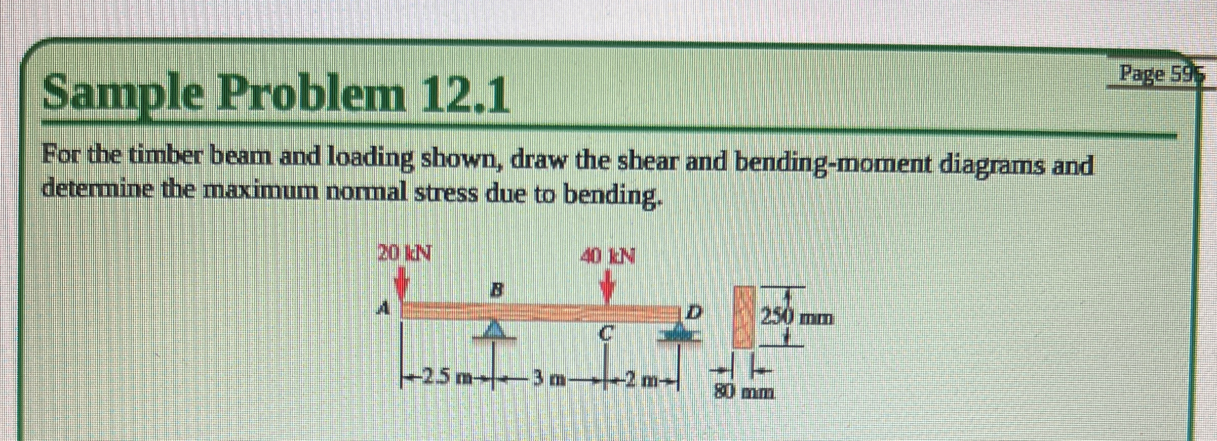 Page 5 9 Sample Problem 1 2 . 1 For the timber