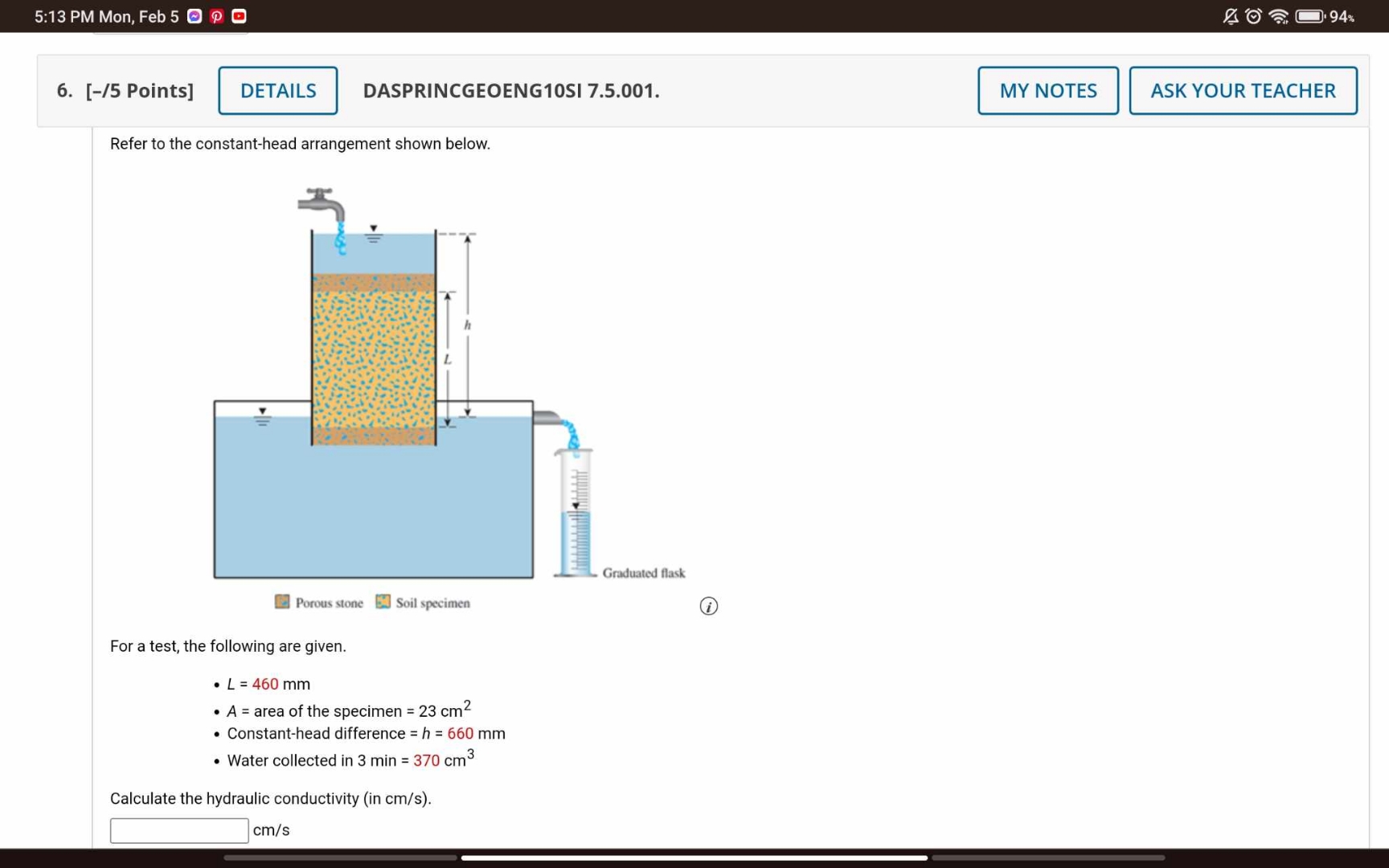 5:13 PM Mon, Feb 5\ P\ g \ \ ]. 94 x\ 6. [-/5
