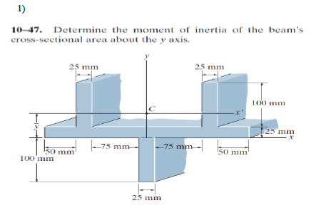 1 0 - 4 7 . Determine the moment of inertia of