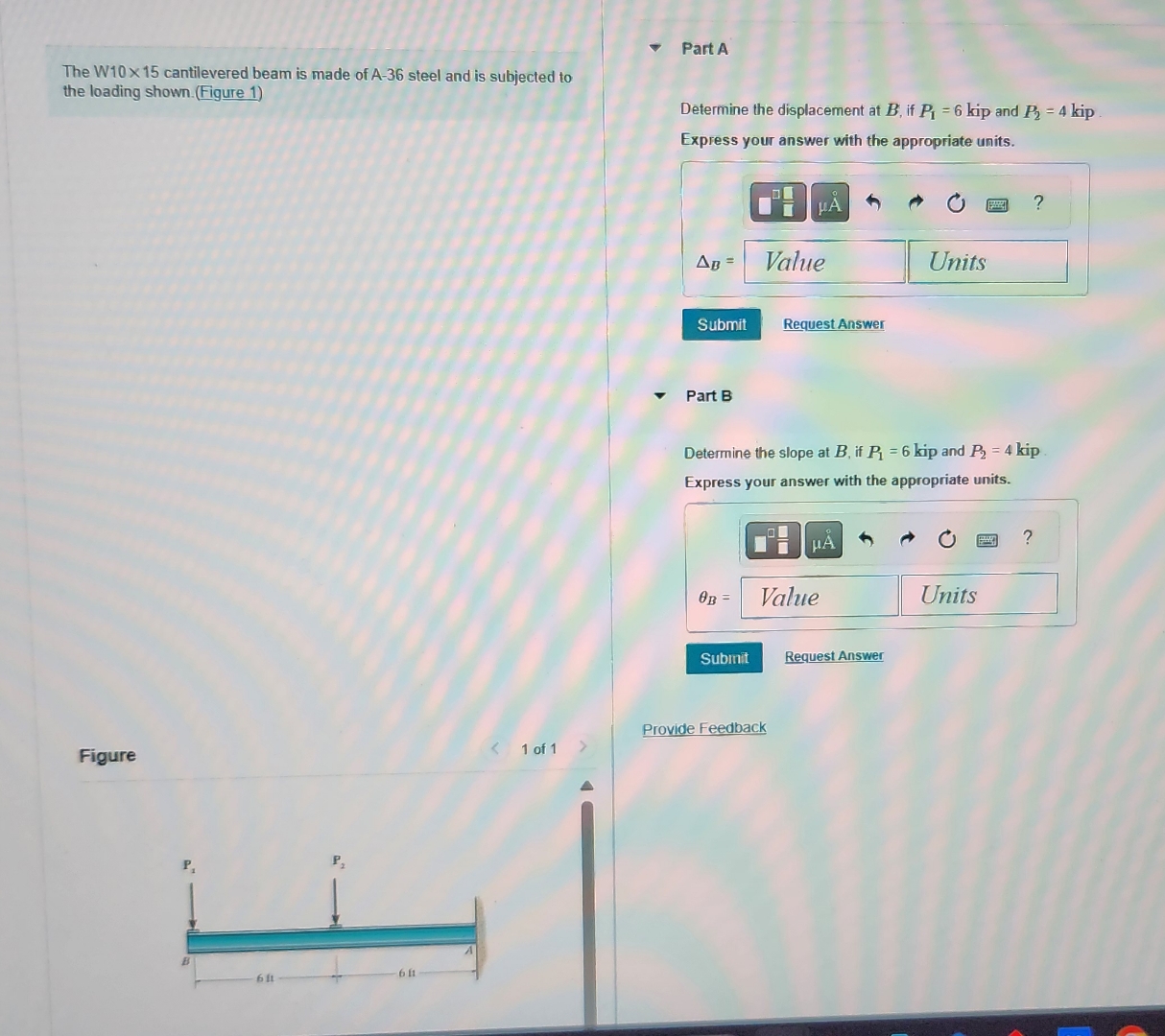The W 1 0 1 5 cantilevered beam is made of A - 3