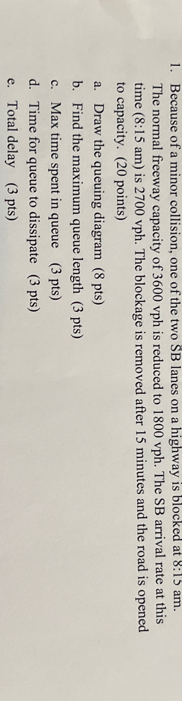 Because of a minor collision, one of the two SB