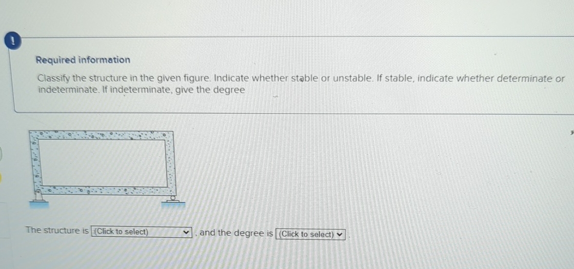 ? Required information Classify the structure in