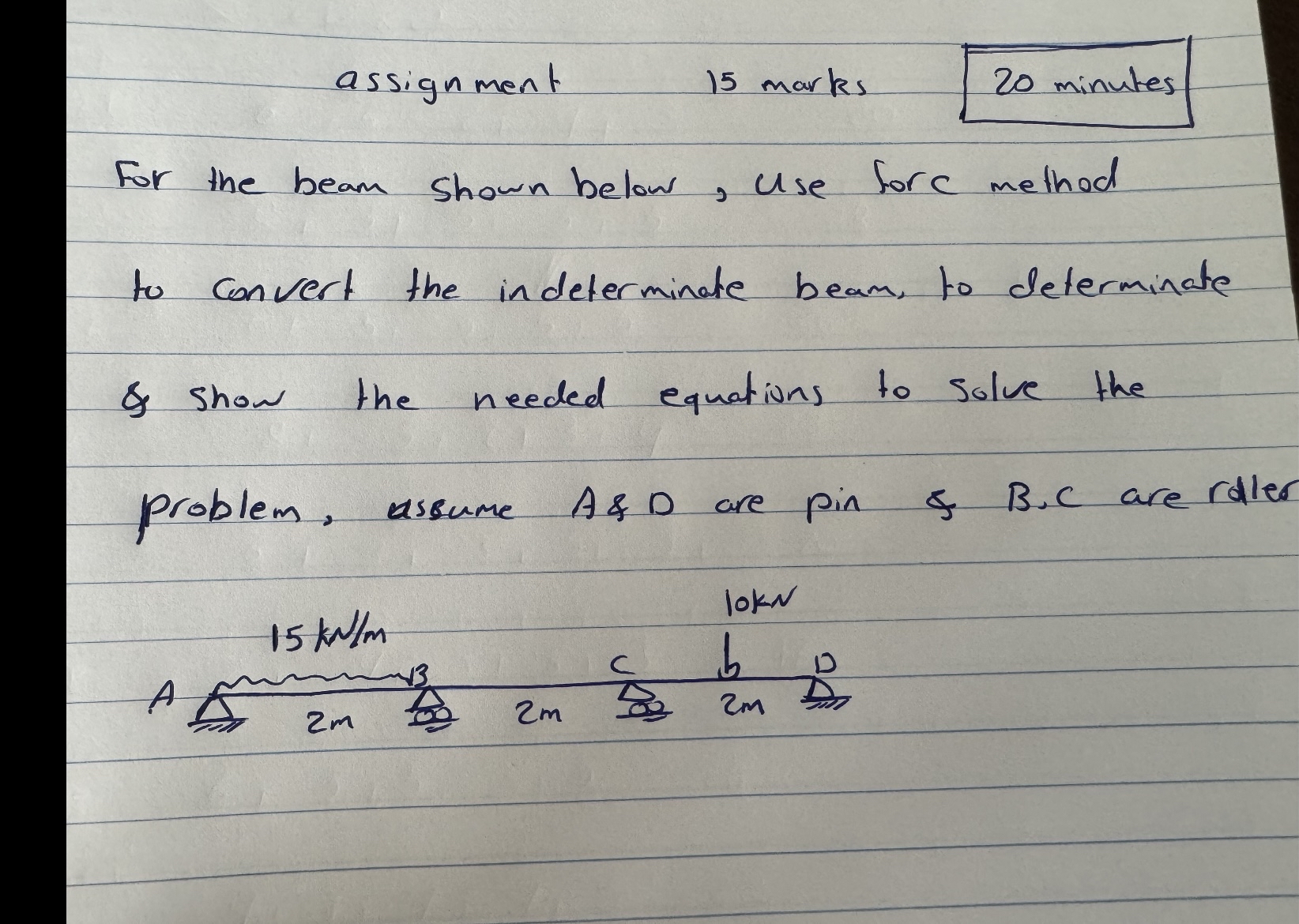 I want the solution now,please. For the beam