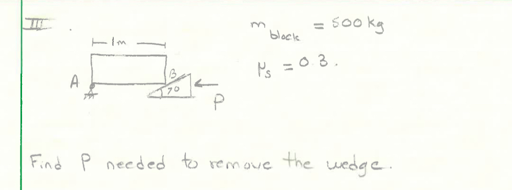 m b l o c k s = 5 0 0 k g s = 0 . 3 . Find P