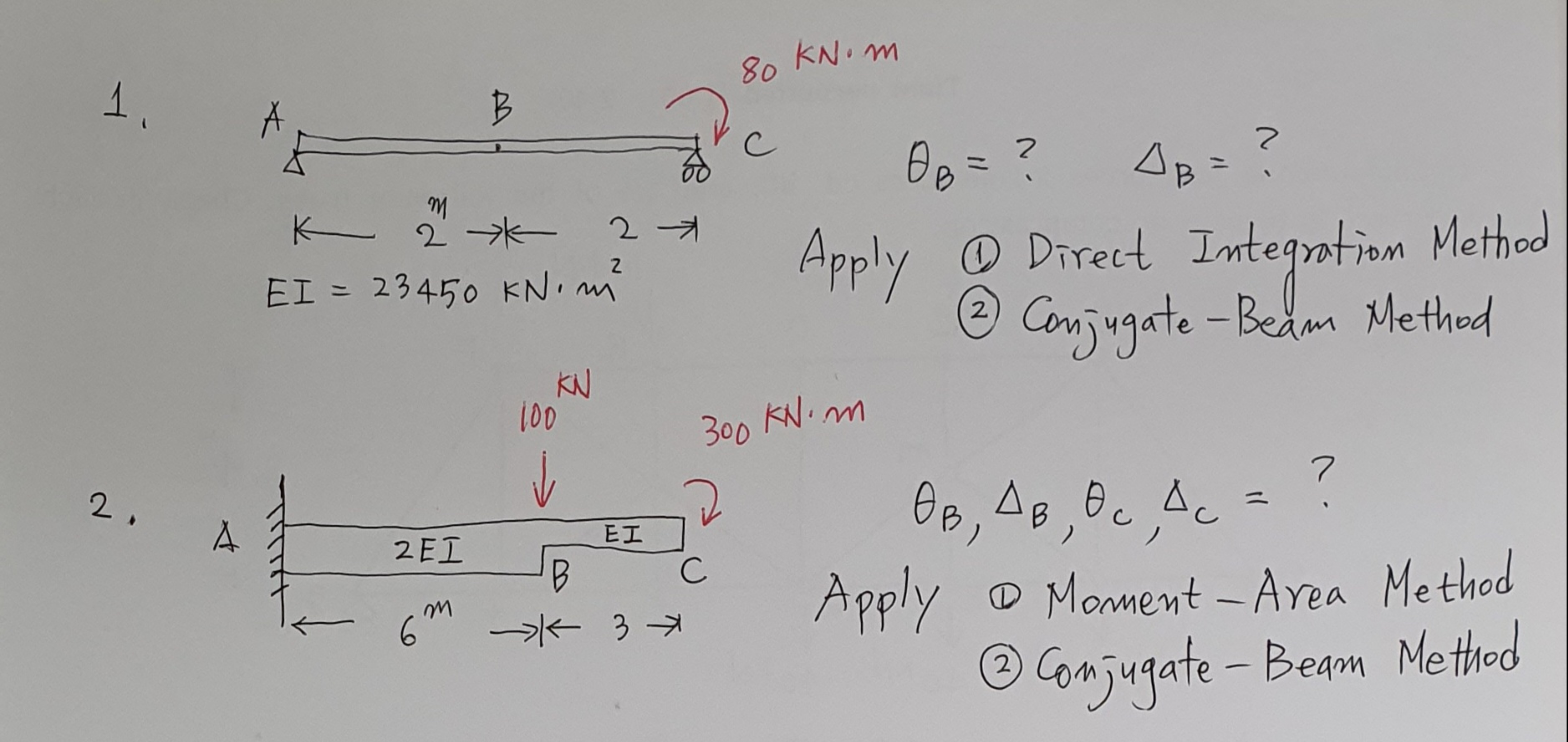 B = , B = ? Apply ( 1 ) Direct Integration Method