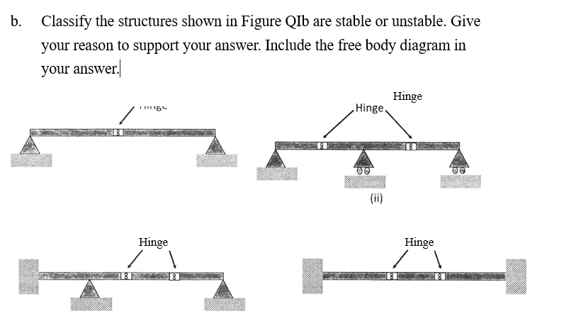 b . Classify the structures shown in Figure QIb