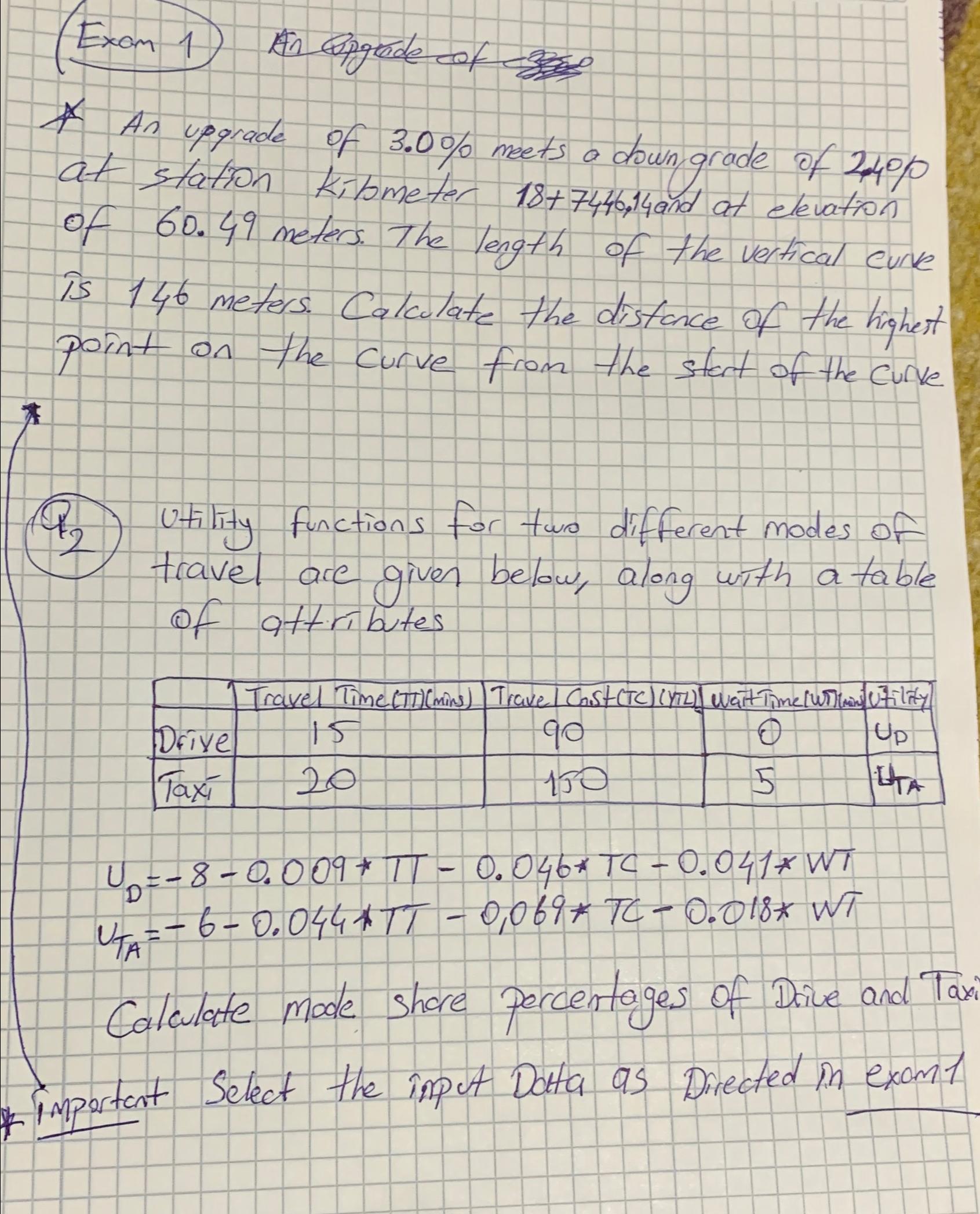 Exam 1 ) An esprede cof A An upgrade of 3 . 0 %