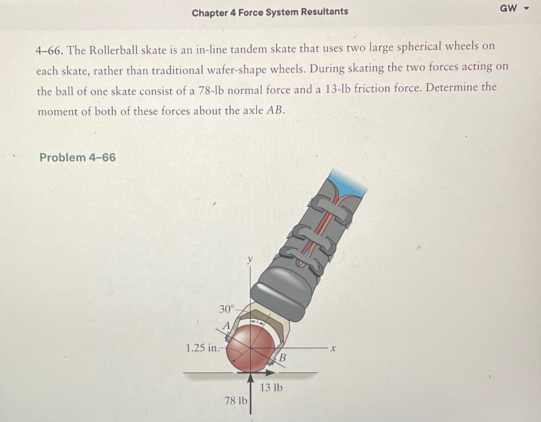 Chapter 4 Force System Resultants GW - 4 - 6 6 .
