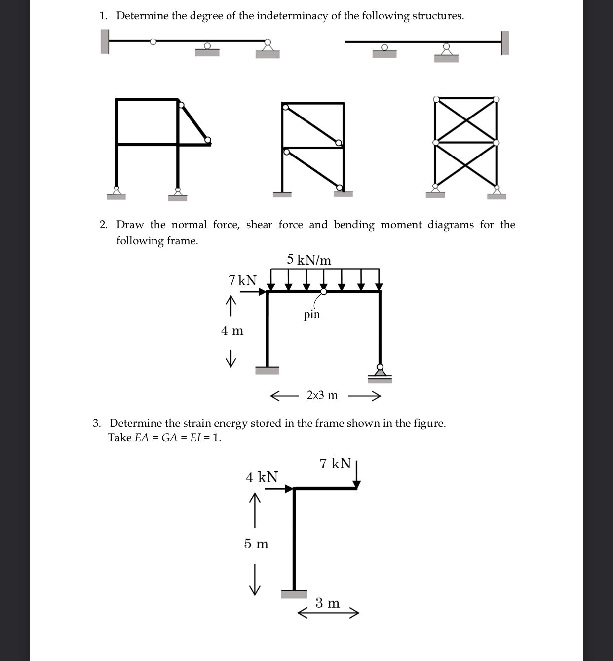 Determine the degree of the indeterminacy of the