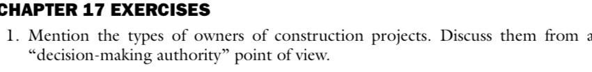 Mention the types of owners of construction