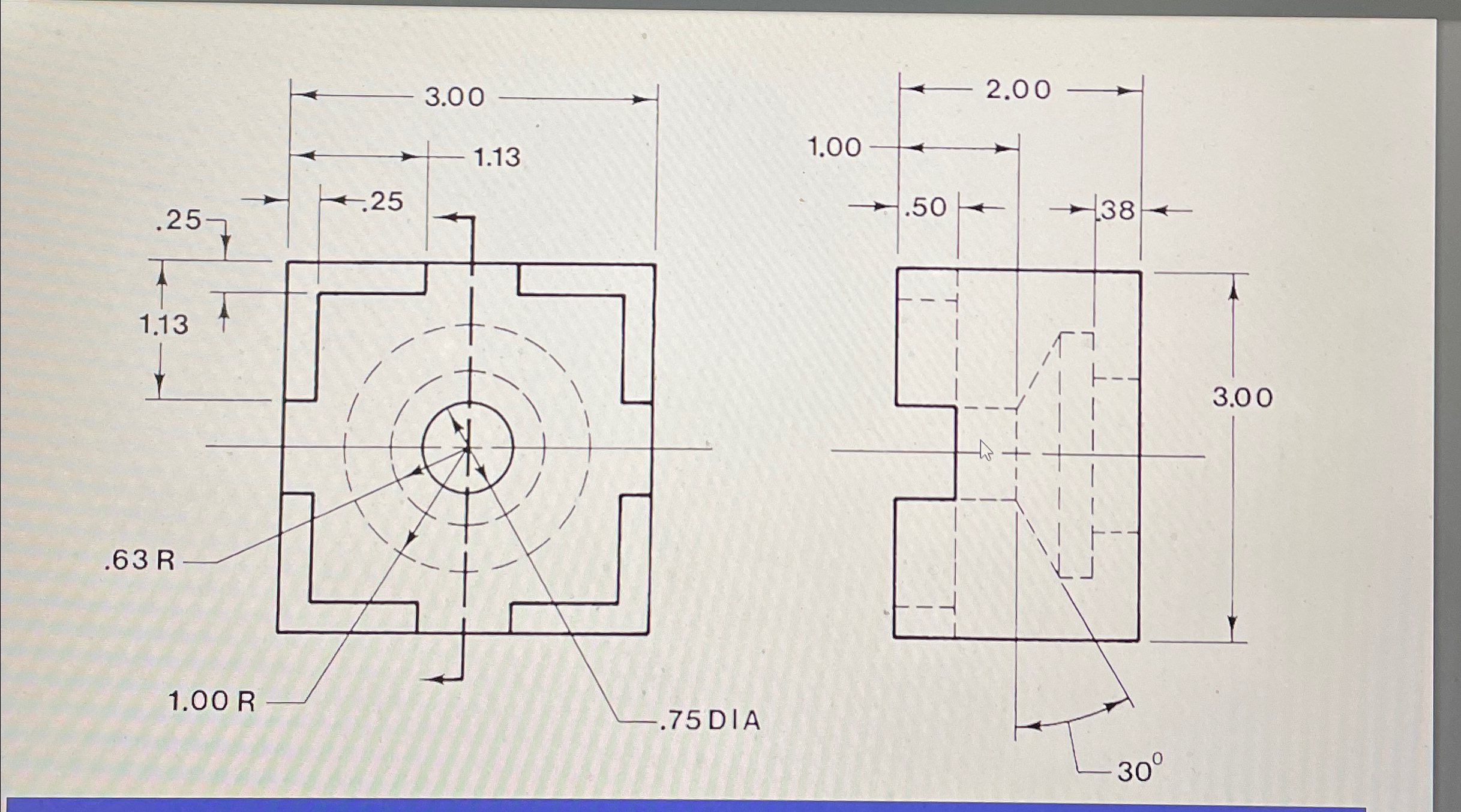 Please drplease draw front view and indicated