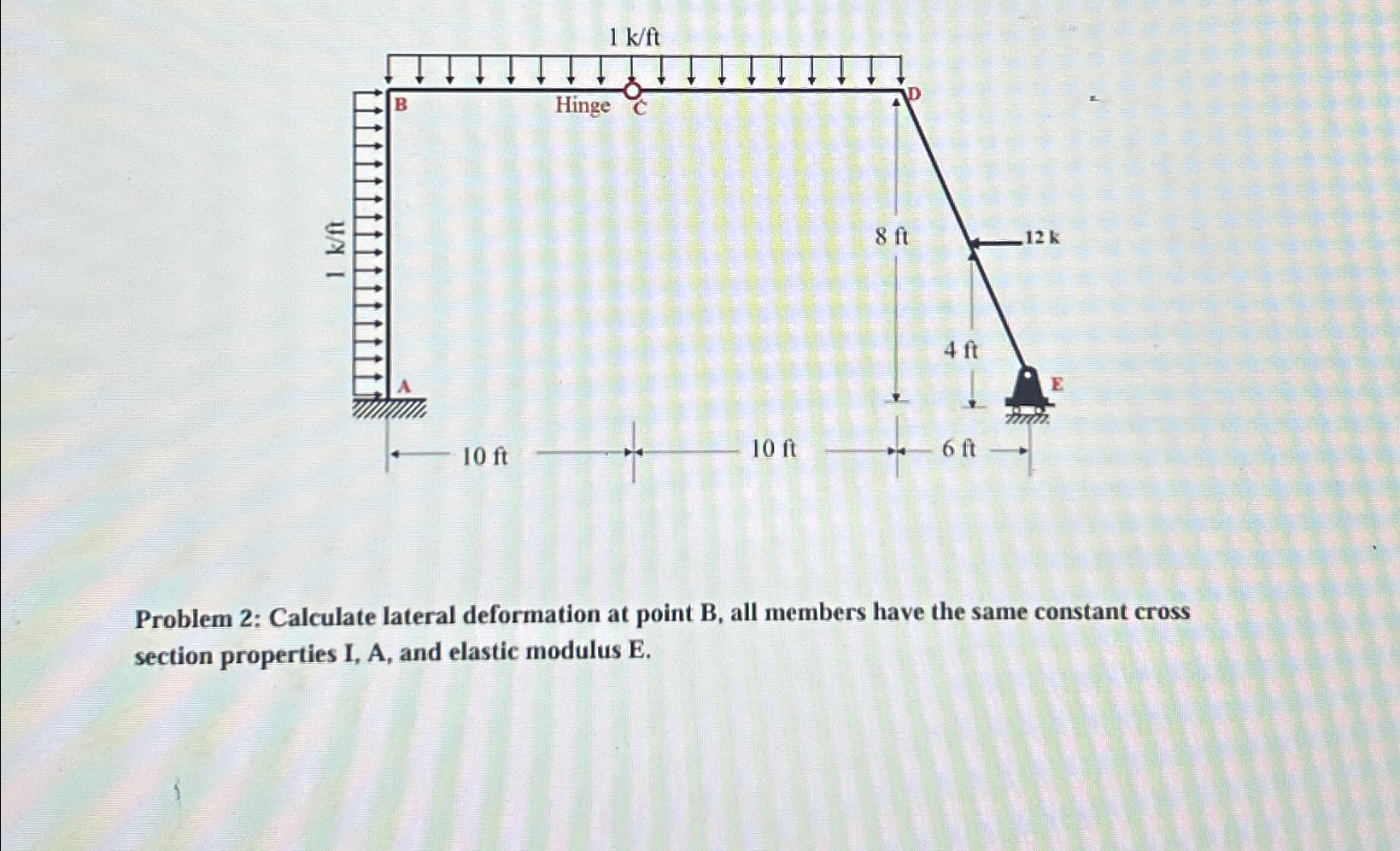 Problem 2 : Calculate lateral deformation at