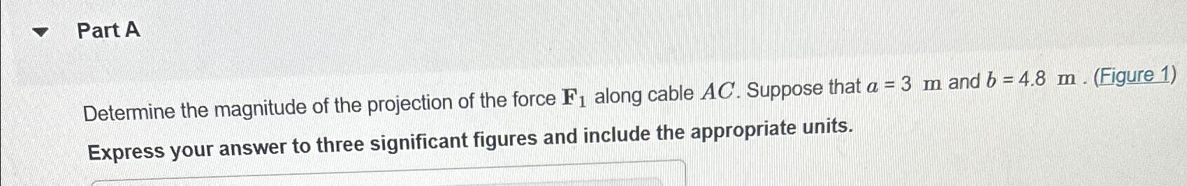 Determine the angle between the two cables.