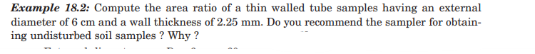 Example 1 8 . 2 : Compute the area ratio of a